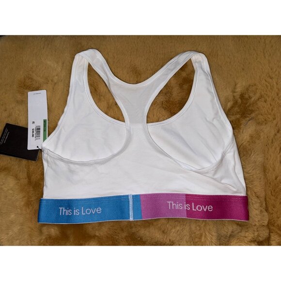 Calvin Klein Women's This Is Love Colorblock Unlined Bralette, White, XS, NWT - Picture 3 of 5